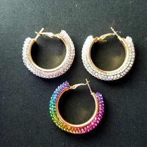 Petite Iced Hoops